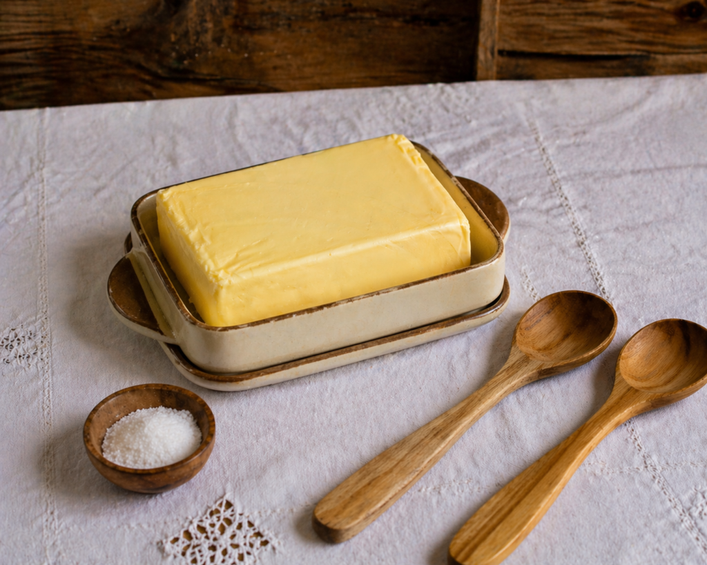 Homemade Butter From Fresh Cream (Farm Style)